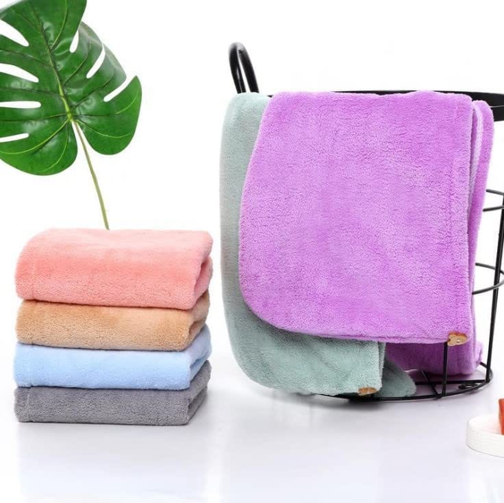 Valencia Quick Turban Hair Drying Absorbent Premium Microfiber Towel/Dry Shower Caps/Bathrobe Hat/Magic Hair Wrap for Women(Multi Color)(Set of 1)