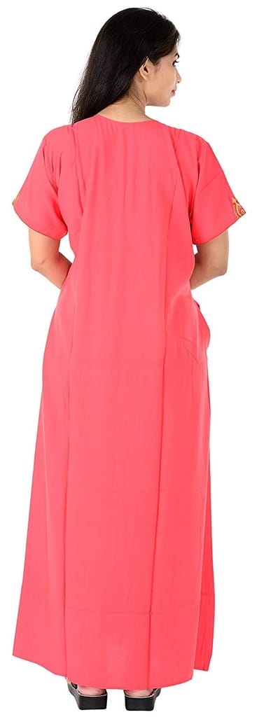 VALENCIA SLEEPWEAR Plain Embroidery Gown Maxi Nightwear Nighty Lizzy Bizzy Soft Fabric