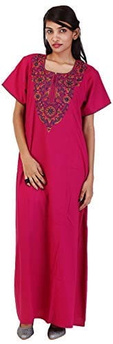 VALENCIA SLEEPWEAR Plain Patty Embroidery Gown Maxi Nightwear Nighty Lizzy Bizzy Soft Fabric