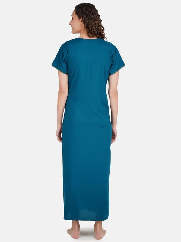 VALENCIA SLEEPWEAR Plain Patty Embroidery Gown Maxi Nightwear Nighty Lizzy Bizzy Soft Fabric