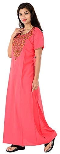 VALENCIA SLEEPWEAR Plain Patty Embroidery Gown Maxi Nightwear Nighty Lizzy Bizzy Soft Fabric