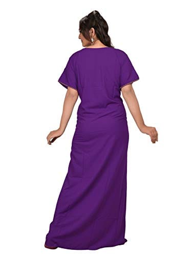 VALENCIA SLEEPWEAR Plain Patty Embroidery Gown Maxi Nightwear Nighty Lizzy Bizzy Soft Fabric