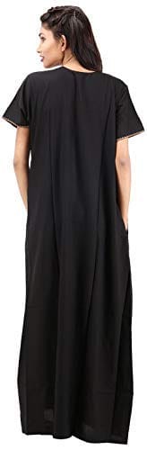 VALENCIA SLEEPWEAR Plain Patty Embroidery Gown Maxi Nightwear Nighty Lizzy Bizzy Soft Fabric