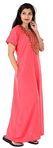 VALENCIA SLEEPWEAR Plain Patty Embroidery Gown Maxi Nightwear Nighty Lizzy Bizzy Soft Fabric