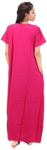 VALENCIA SLEEPWEAR Plain Patty Embroidery Gown Maxi Nightwear Nighty Lizzy Bizzy Soft Fabric