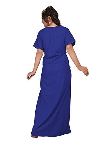 VALENCIA SLEEPWEAR Plain Patty Embroidery Gown Maxi Nightwear Nighty Lizzy Bizzy Soft Fabric