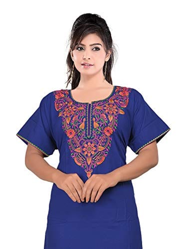 VALENCIA SLEEPWEAR Plain Patty Embroidery Gown Maxi Nightwear Nighty Lizzy Bizzy Soft Fabric