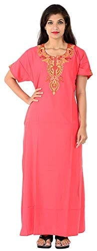 VALENCIA SLEEPWEAR Plain Patty Embroidery Gown Maxi Nightwear Nighty Lizzy Bizzy Soft Fabric