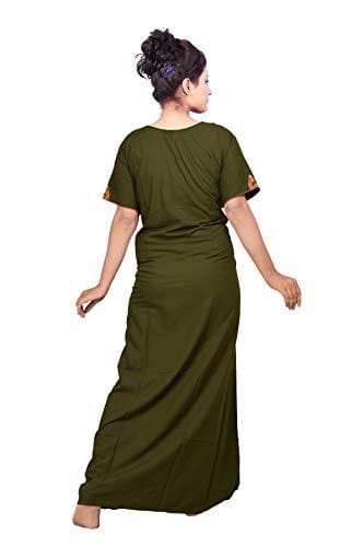 VALENCIA SLEEPWEAR Plain Patty Embroidery Gown Maxi Nightwear Nighty Lizzy Bizzy Soft Fabric