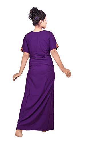 VALENCIA SLEEPWEAR Plain Patty Embroidery Gown Maxi Nightwear Nighty Lizzy Bizzy Soft Fabric