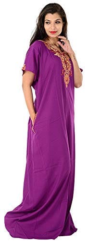VALENCIA SLEEPWEAR Plain Patty Embroidery Gown Maxi Nightwear Nighty Lizzy Bizzy Soft Fabric