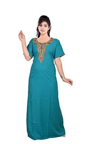 VALENCIA SLEEPWEAR Plain Patty Embroidery Gown Maxi Nightwear Nighty Lizzy Bizzy Soft Fabric