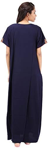 VALENCIA SLEEPWEAR Plain Patty Embroidery Gown Maxi Nightwear Nighty Lizzy Bizzy Soft Fabric