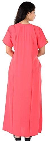 VALENCIA SLEEPWEAR Plain Patty Embroidery Gown Maxi Nightwear Nighty Lizzy Bizzy Soft Fabric