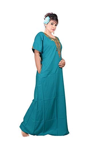 VALENCIA SLEEPWEAR Plain Patty Embroidery Gown Maxi Nightwear Nighty Lizzy Bizzy Soft Fabric