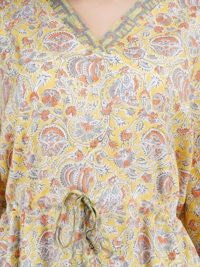 KOI SLEEPWEAR Women's Printed Rayon Chinese Collor Top & Pyjama Night Suit Lounge Wear