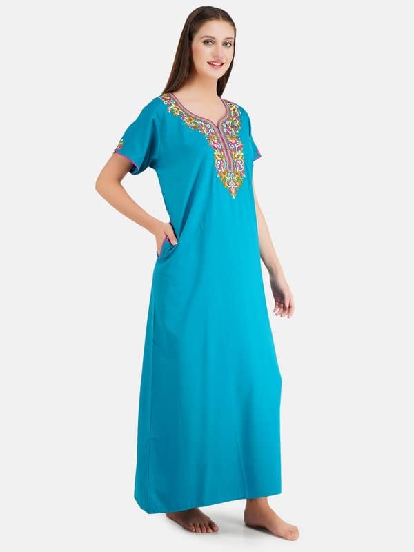 KOI SLEEPWEAR lizzybizzy Nightgown with Beautiful Multi Floral embrodery