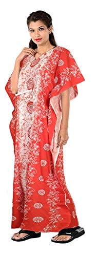 VALENCIA SLEEPWEAR Cotton Kaftan Free Size Nighty Night Gown Sleepwear