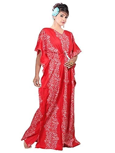 VALENCIA SLEEPWEAR Pure Cotton Kaftan Free Size Nighty Gown