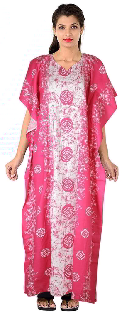 VALENCIA SLEEPWEAR Pure Cotton Kaftan Free Size Nighty Gown
