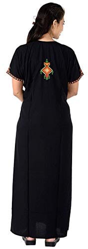 VALENCIA SLEEPWEAR Cotton LizzyBizzy Embroidery Nighty Nightwear Maxi Nightgown Plain