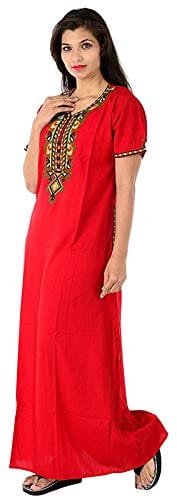 VALENCIA SLEEPWEAR Cotton LizzyBizzy Embroidery Nighty Nightwear Maxi Nightgown Plain