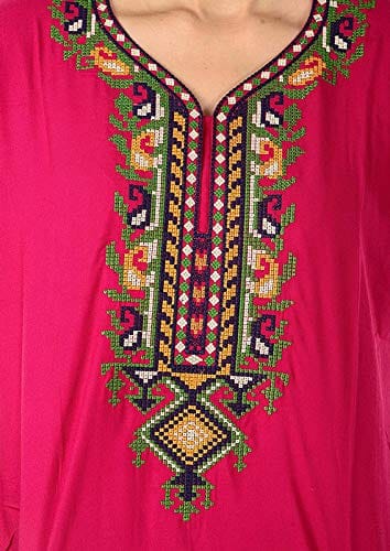 VALENCIA SLEEPWEAR Cotton LizzyBizzy Embroidery Nighty Nightwear Maxi Nightgown Plain