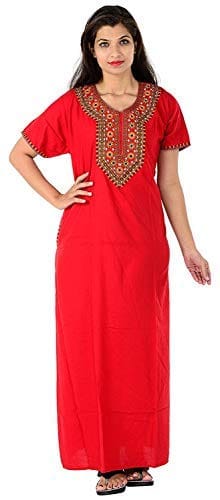 VALENCIA SLEEPWEAR Women Lizzy Bizzy Resham Embroidery Maxi Gown Nighty