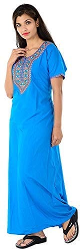 VALENCIA SLEEPWEAR Women Lizzy Bizzy Resham Embroidery Maxi Gown Nighty