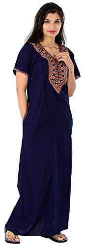 VALENCIA SLEEPWEAR Women Lizzy Bizzy Resham Embroidery Maxi Gown Nighty