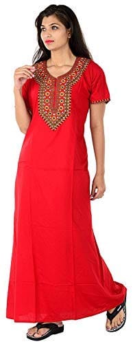 VALENCIA SLEEPWEAR Women Lizzy Bizzy Resham Embroidery Maxi Gown Nighty