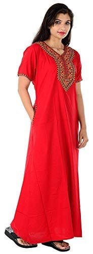 VALENCIA SLEEPWEAR Women Lizzy Bizzy Resham Embroidery Maxi Gown Nighty