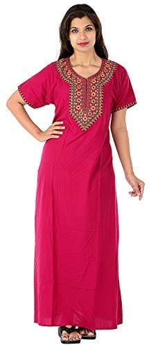 VALENCIA SLEEPWEAR Women Lizzy Bizzy Resham Embroidery Maxi Gown Nighty