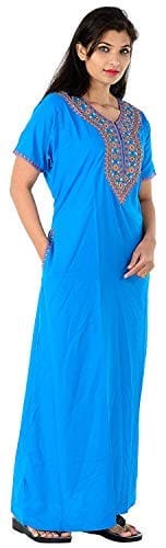 VALENCIA SLEEPWEAR Women Lizzy Bizzy Resham Embroidery Maxi Gown Nighty