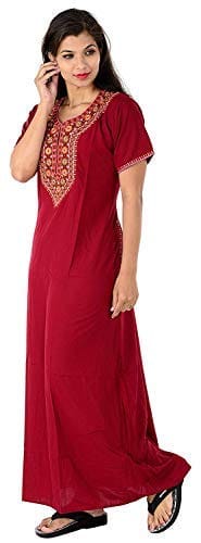 VALENCIA SLEEPWEAR Women Lizzy Bizzy Resham Embroidery Maxi Gown Nighty