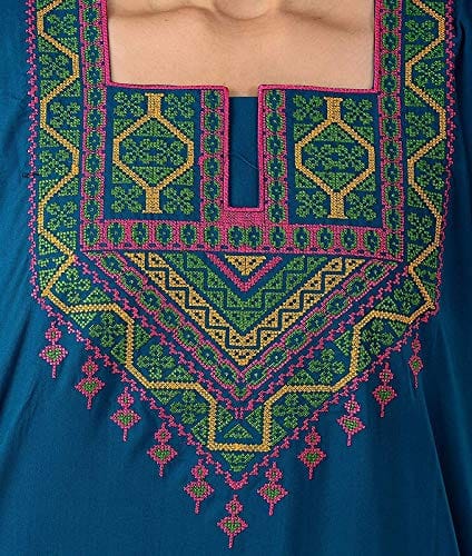 VALENCIA SLEEPWEAR Lizzy Bizzy Cotton Embroidery Nighty Nightwear Maxi Plain for Women