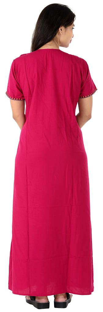 VALENCIA SLEEPWEAR Lizzy Bizzy Cotton Nighty Maxi Dress Night Gown Nightwear for Women