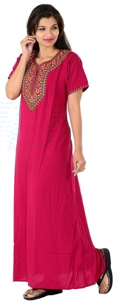 VALENCIA SLEEPWEAR Lizzy Bizzy Cotton Nighty Maxi Dress Night Gown Nightwear for Women