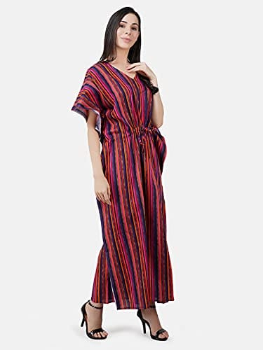 VALENCIA SLEEPWEAR Premium Women Embroidery Night Gown Lizzybizzy Cotton Kaftan Nighty Maxi Nightdress