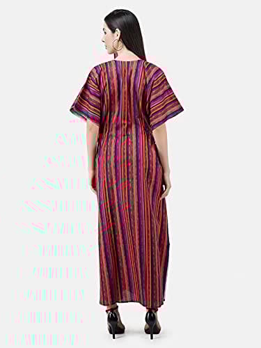 VALENCIA SLEEPWEAR Premium Women Embroidery Night Gown Lizzybizzy Cotton Kaftan Nighty Maxi Nightdress