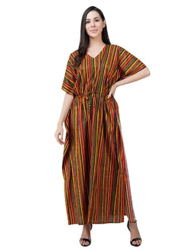 VALENCIA SLEEPWEAR Premium Women Embroidery Night Gown Lizzybizzy Cotton Kaftan Nighty Maxi Nightdress
