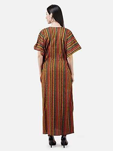 KOI SLEEPWEAR Premium Women Embroidery Night Gown Lizzybizzy Cotton Kaftan Nighty Maxi Nightdress