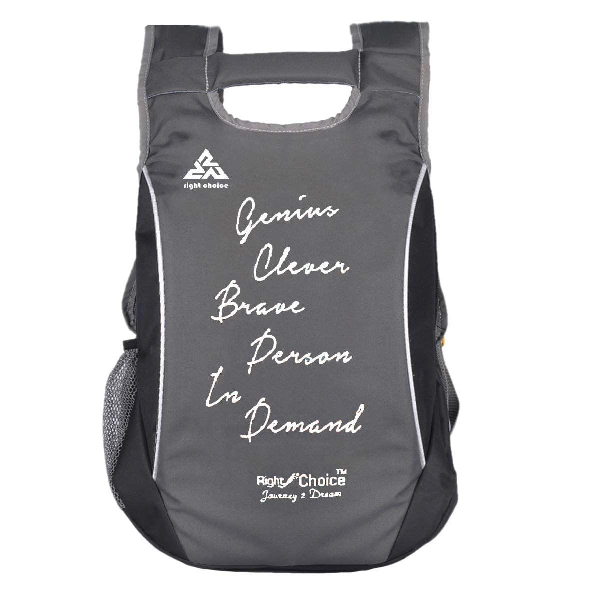 RIGHT CHOICE quality stylish casual backpack daily use unisex typography college bags (Boys and Girls)