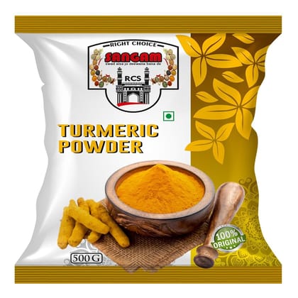RIGHT CHOICE SANGAM Turmeric/Haldi Powder N atural Golden Turmeric Powder With NO Added Flavours and Colours (Turmeric 500g)