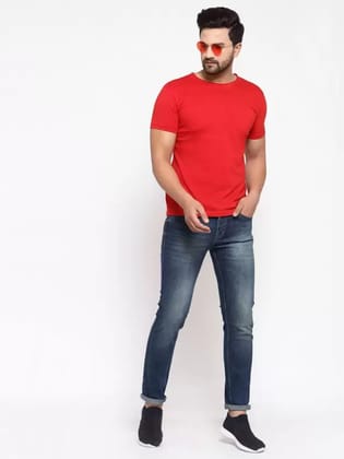 Men Slim Mid Rise Blue Jeans Special price