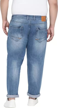 Men Regular Mid Rise Light Blue Jeans
