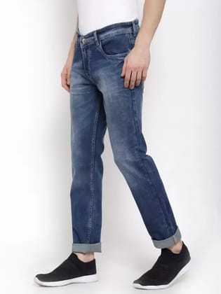 Men Skinny Mid Rise Blue Jeans