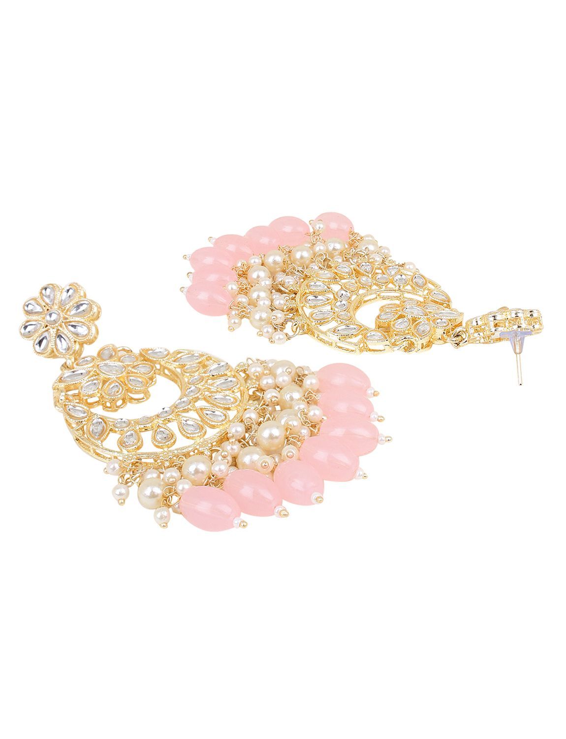 Cardinal Kundan Gold Plated Pink Onyx Choker Necklace Set