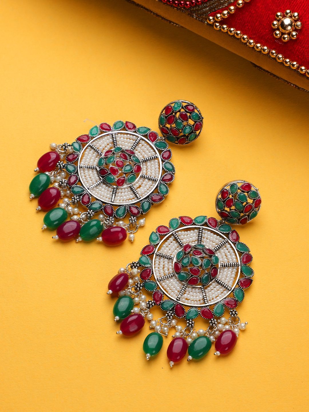 Cardinal Multicolor Onyx Earrings Set