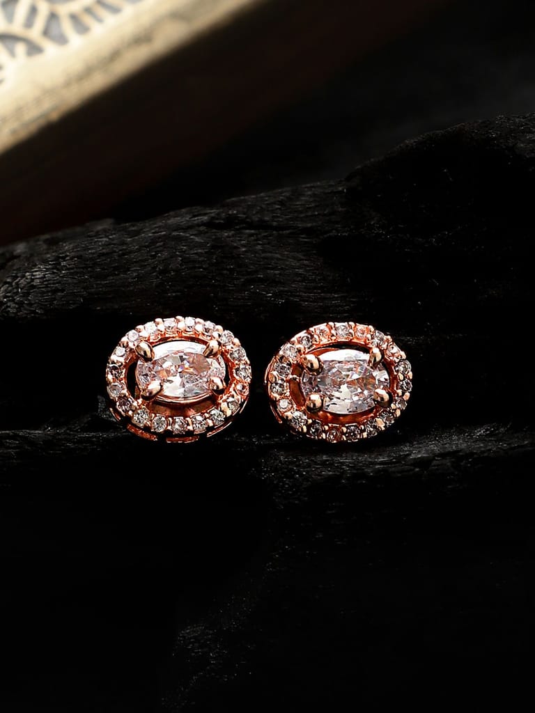 Cardinal Rose Gold Plated Americans Diamond  Earrings Set - Earrings | Buy online on ZillyBuy